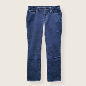 Tahari Midrise Straight Leg Dark Wash Jeans